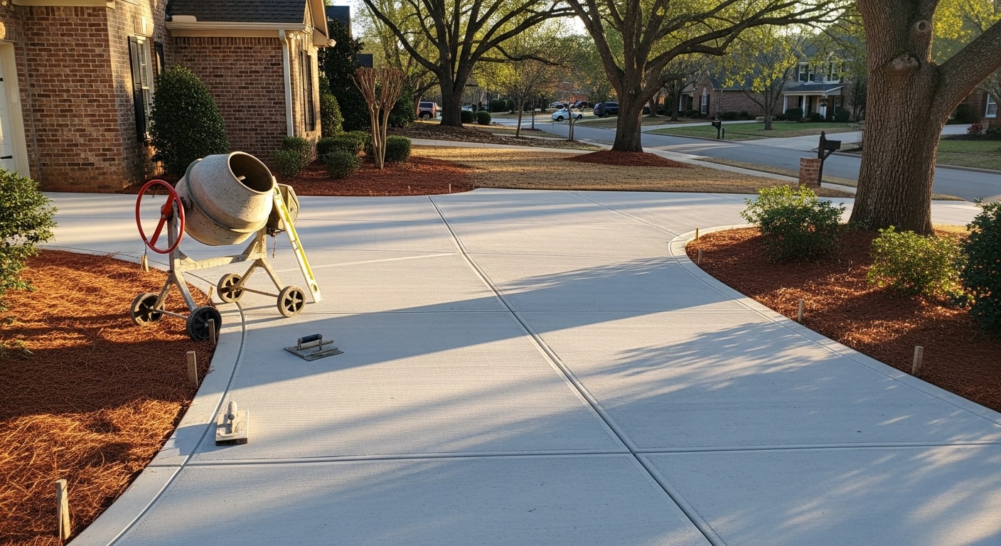 Concrete driveway and foundation work by Chubb Construction